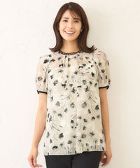 ダブルフラワープリント ブラウス(トップス)｜TO BE CHIC(トゥー ビー