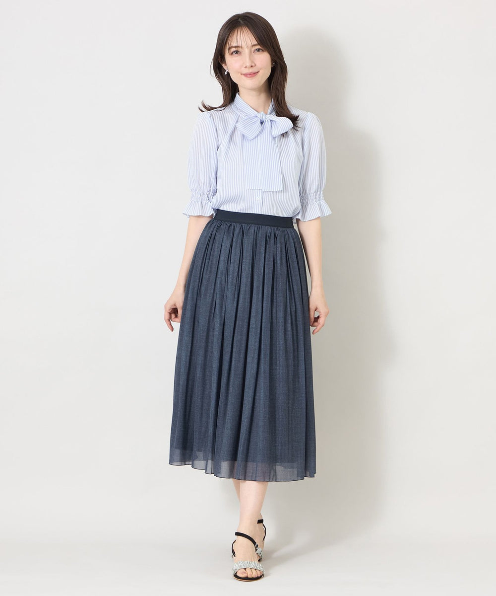 シルキーサッカー ボウタイブラウス(トップス)｜TO BE CHIC(トゥー