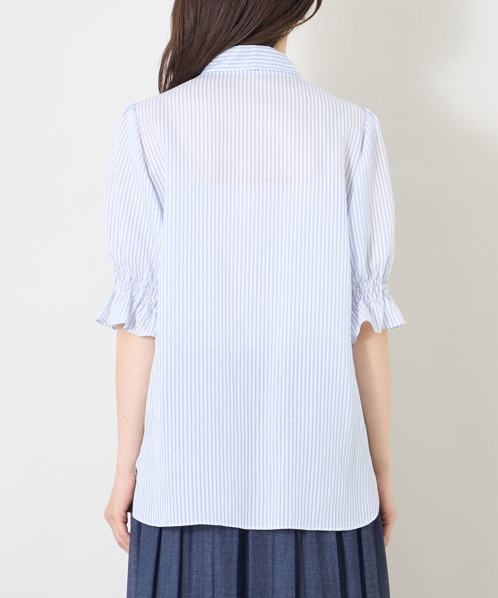 シルキーサッカー ボウタイブラウス(トップス)｜TO BE CHIC(トゥー