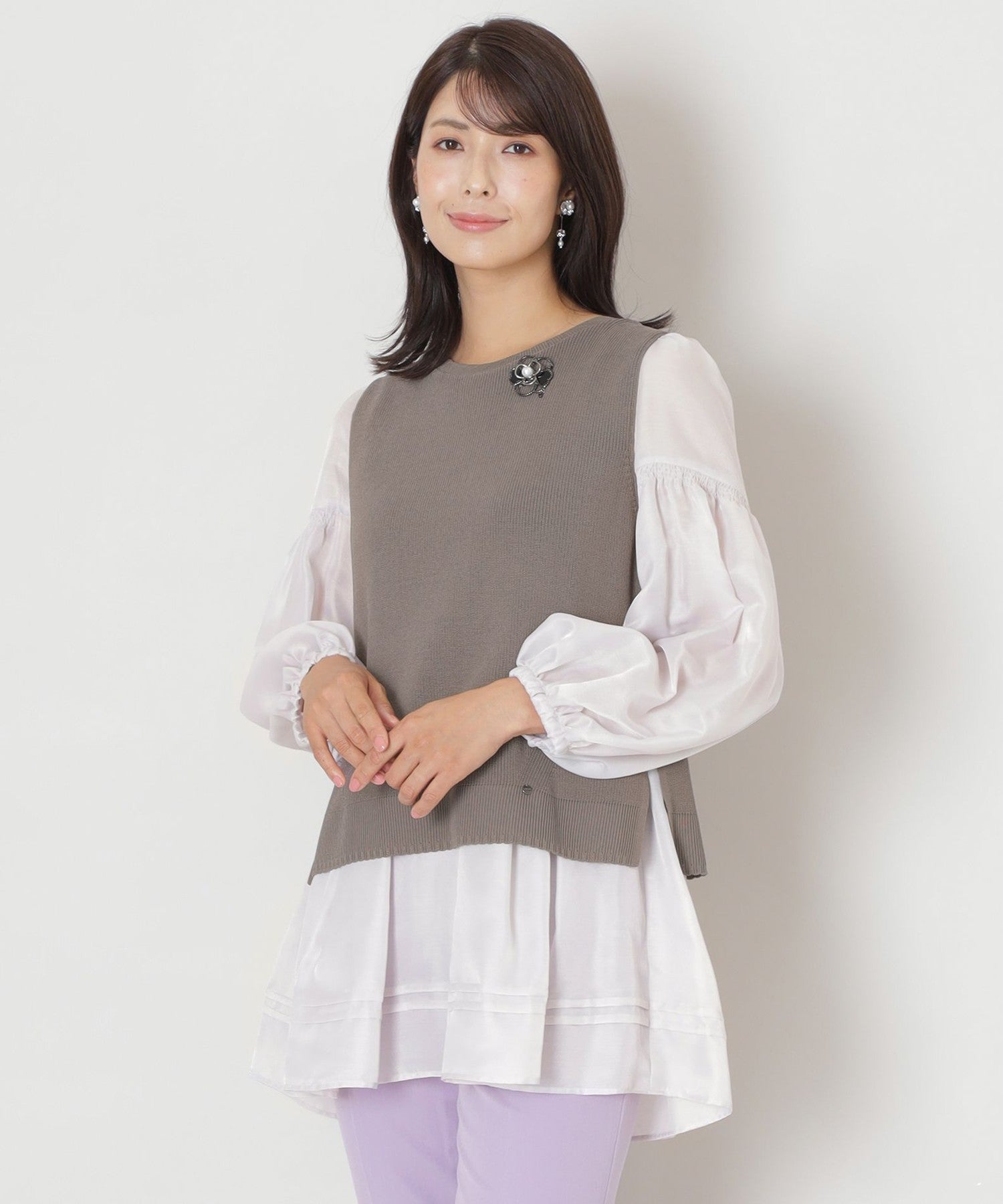 2361-W5N0241956__,56,モデル身長167cm 着用サイズ：40