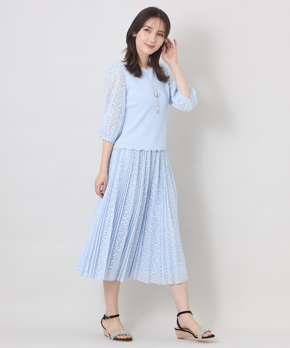 ジャカードレースコンビ ニットプルオーバー(トップス)｜TO BE CHIC