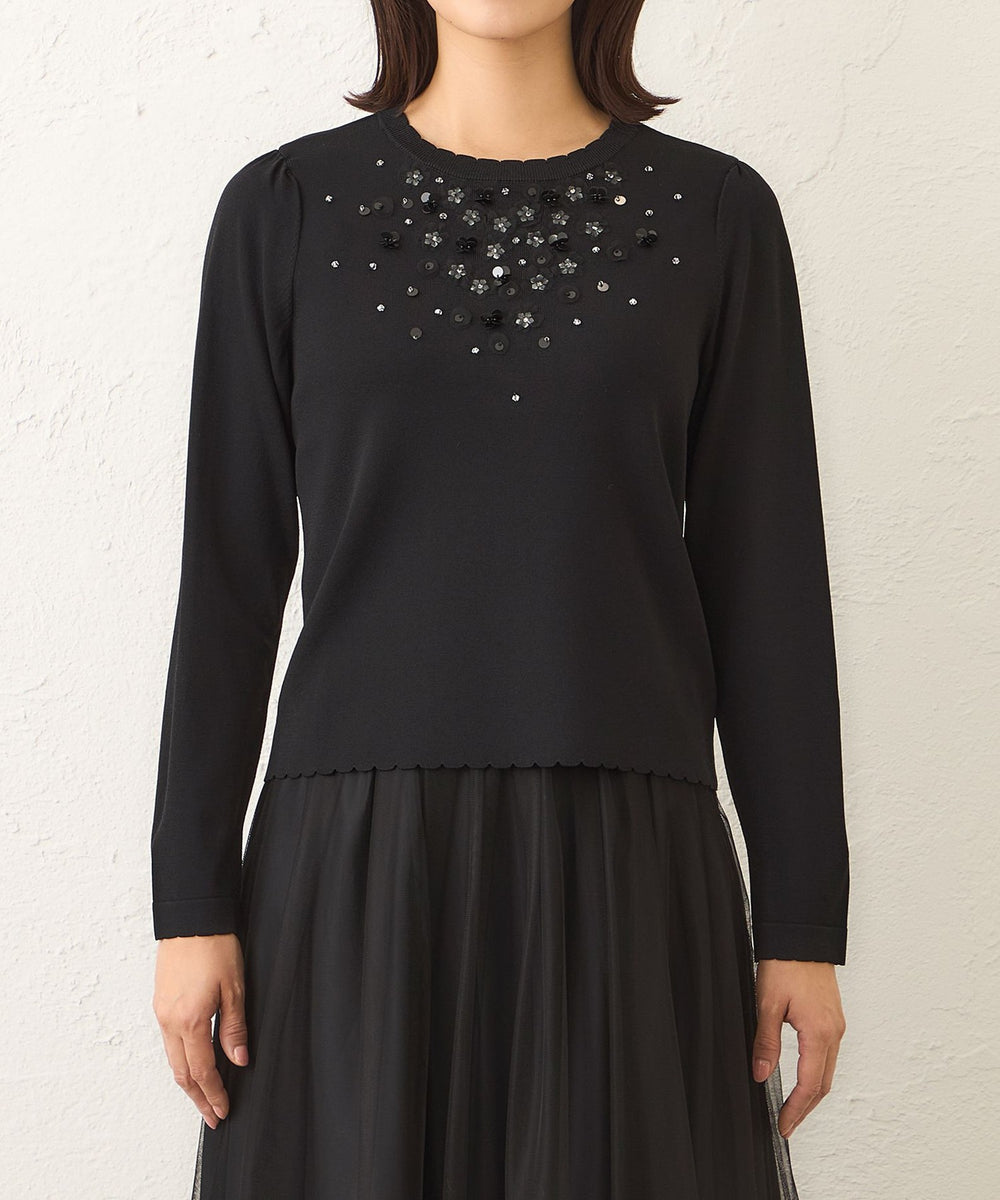 フロントビジュー ニット(トップス)｜TO BE CHIC(トゥー ビー シック