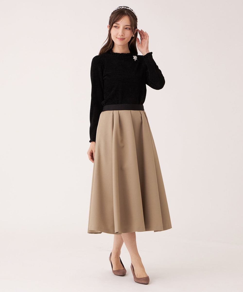 レーヨンモール フリルハイネックニット(トップス)｜TO BE CHIC(トゥー