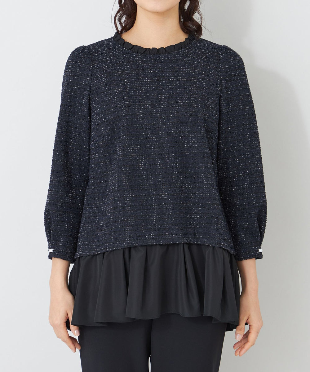 MIXツイードドッキング チュニック(ワンピース)｜TO BE CHIC(トゥー