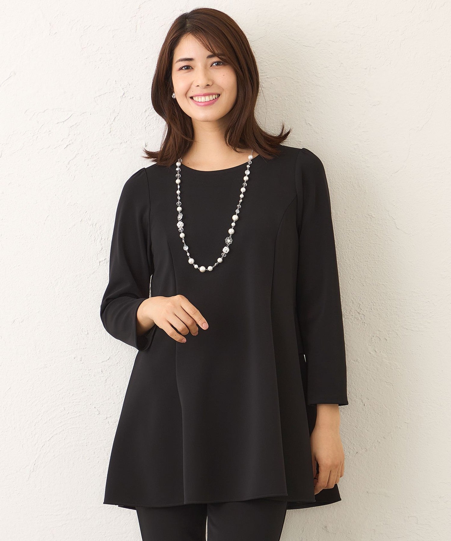 TO BE CHIC マットストレッチダンボール チュニック マットストレッチダンボール チュニック(トップス)｜TO BE CHIC(トゥー