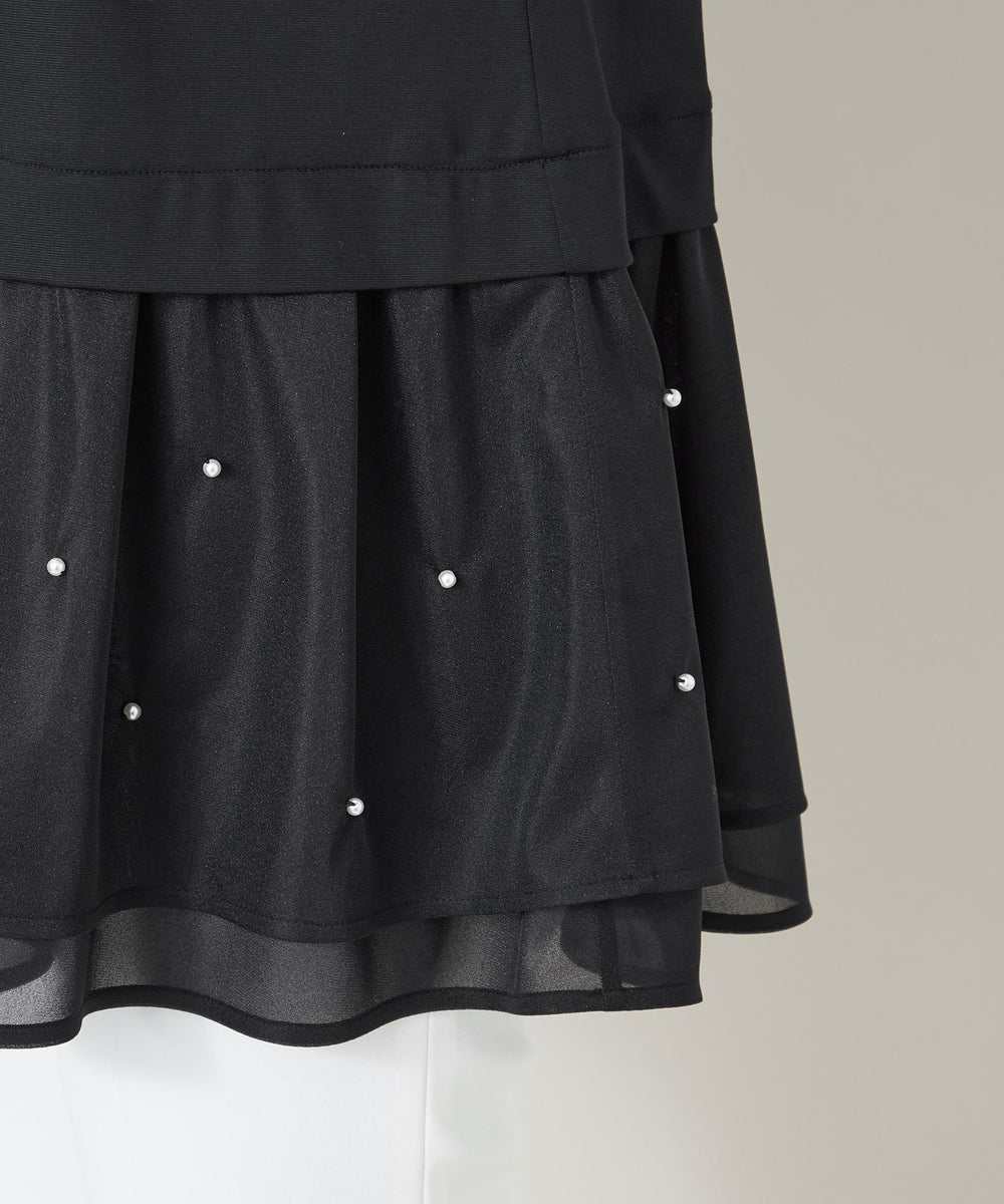 シアーアクセント パールビジューチュニック(トップス)｜TO BE CHIC