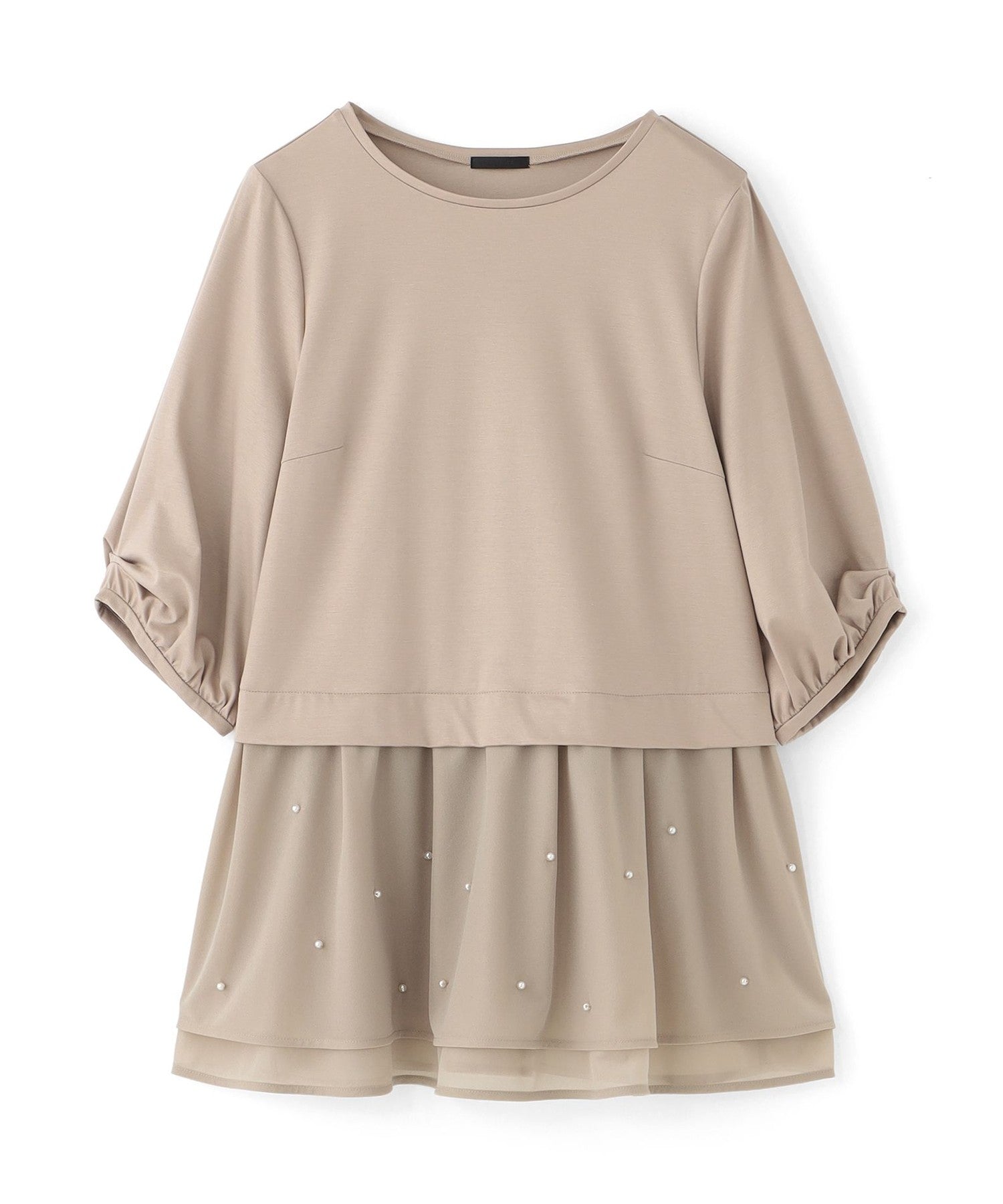 シアーアクセント パールビジューチュニック(トップス)｜TO BE CHIC