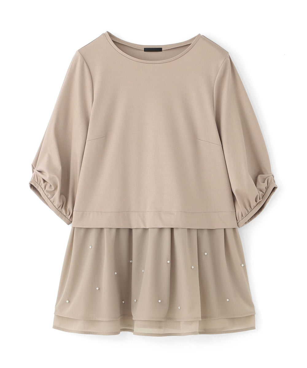 シアーアクセント パールビジューチュニック(トップス)｜TO BE CHIC