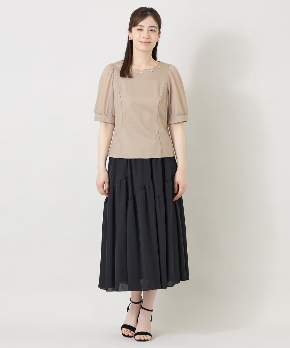 トップス 29 スカラップ×シアースリーブ プルオーバー(トップス)｜TO BE CHIC