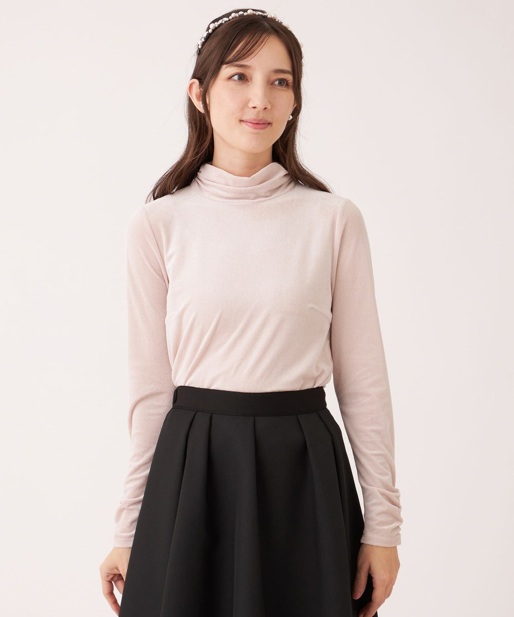 シアーベロア ハイネックカットソー(トップス)｜TO BE CHIC(トゥー