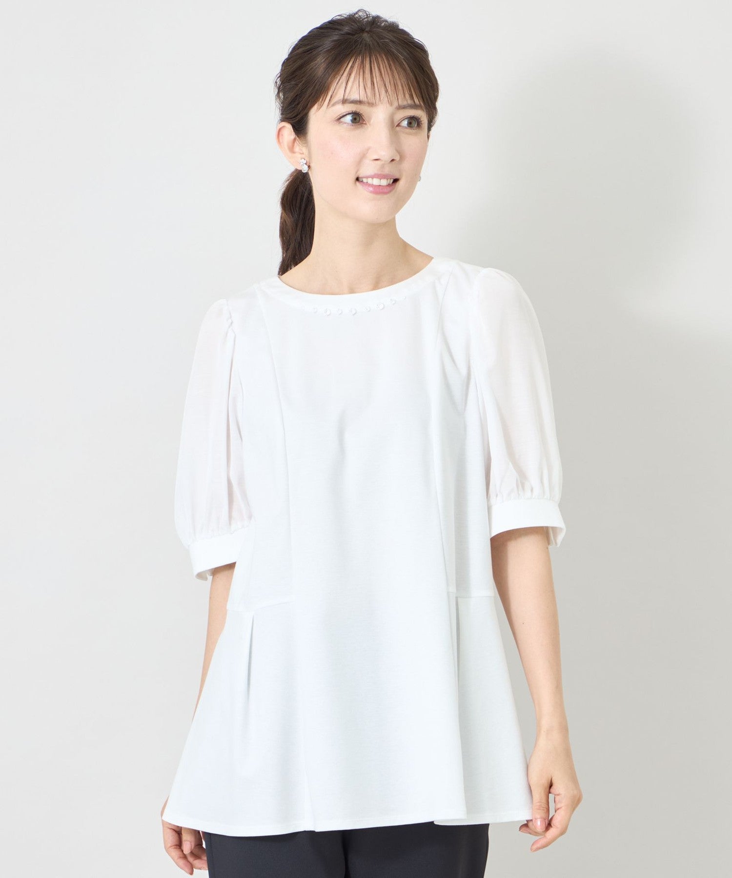 フロントビジュー カットソーチュニック(トップス)｜TO BE CHIC(トゥー