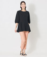 サイドスリット リボンモチーフ パンツ(パンツ)｜TO BE CHIC(トゥー