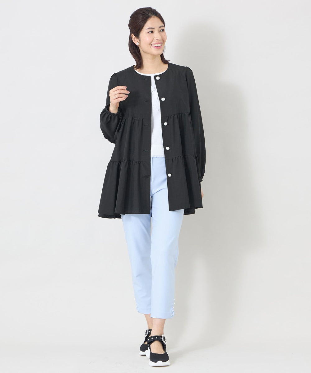 サイドスリット リボンモチーフ パンツ(パンツ)｜TO BE CHIC(トゥー