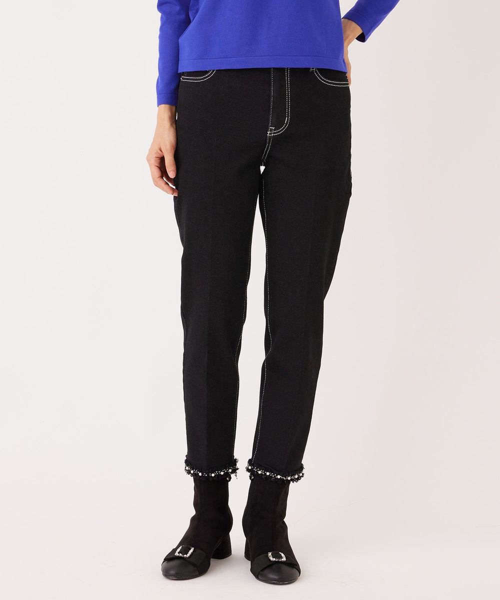 ブラック スリムデニム(パンツ)｜TO BE CHIC(トゥー ビー シック)の