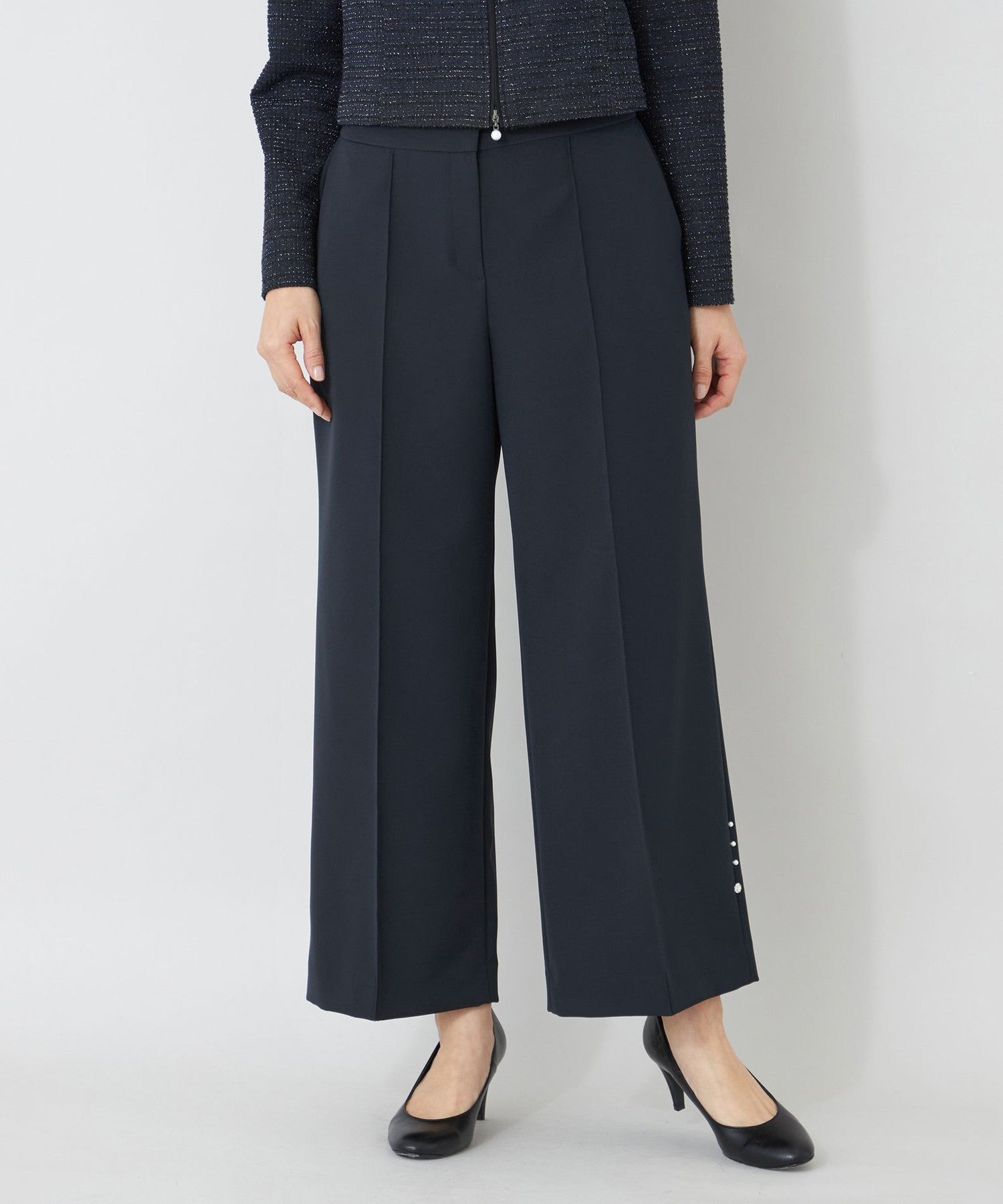 デュアルストレッチ ワイドパンツ(パンツ)｜TO BE CHIC(トゥー ビー