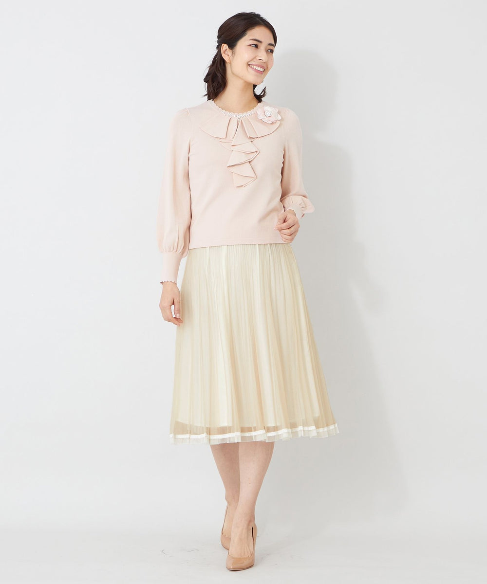 配色レース プリーツスカート(スカート)｜TO BE CHIC(トゥー ビー