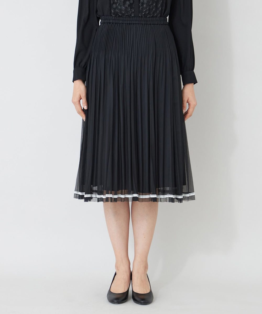 配色レース プリーツスカート(スカート)｜TO BE CHIC(トゥー ビー