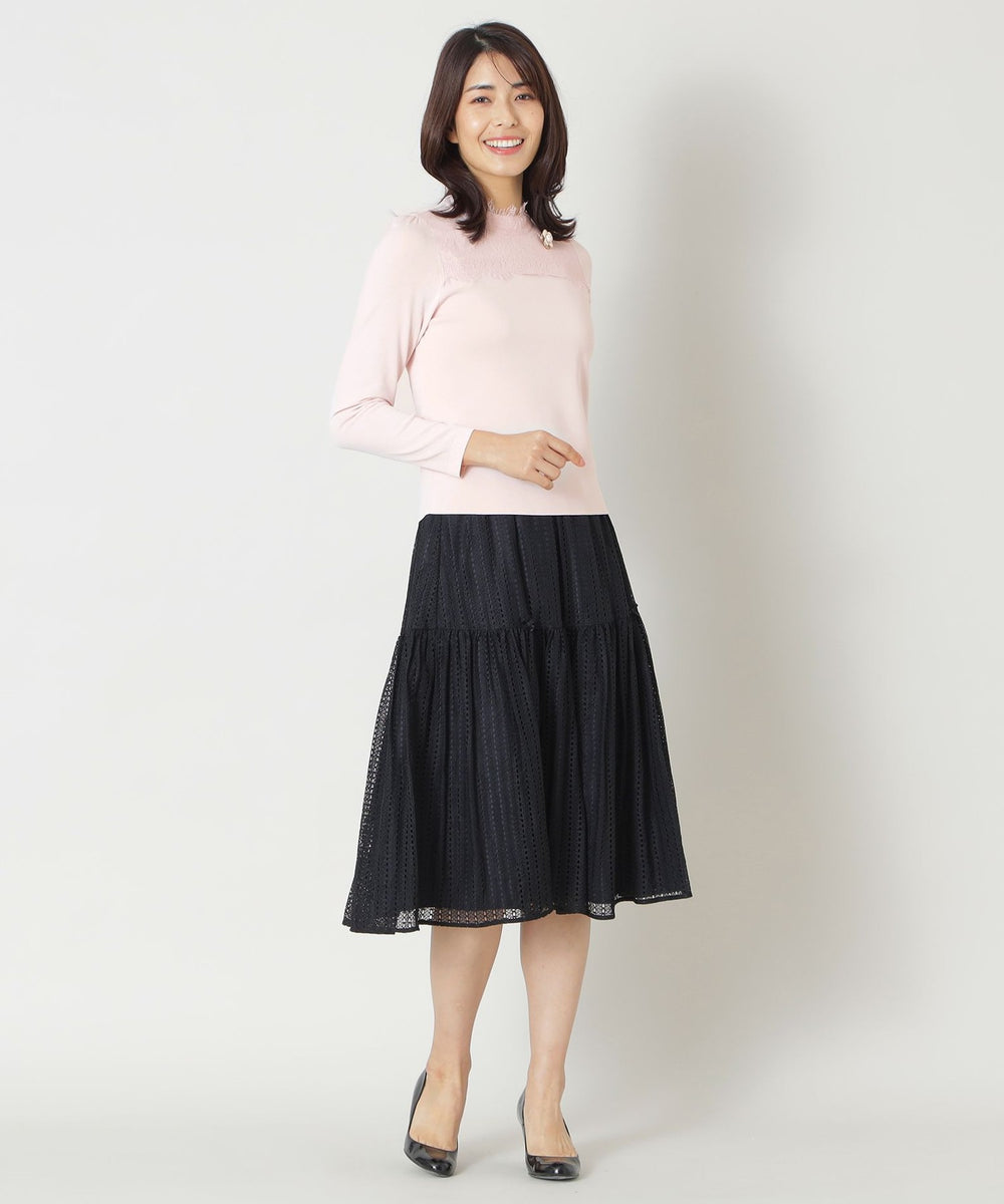 アイレットレース ティアードスカート(スカート)｜TO BE CHIC(トゥー
