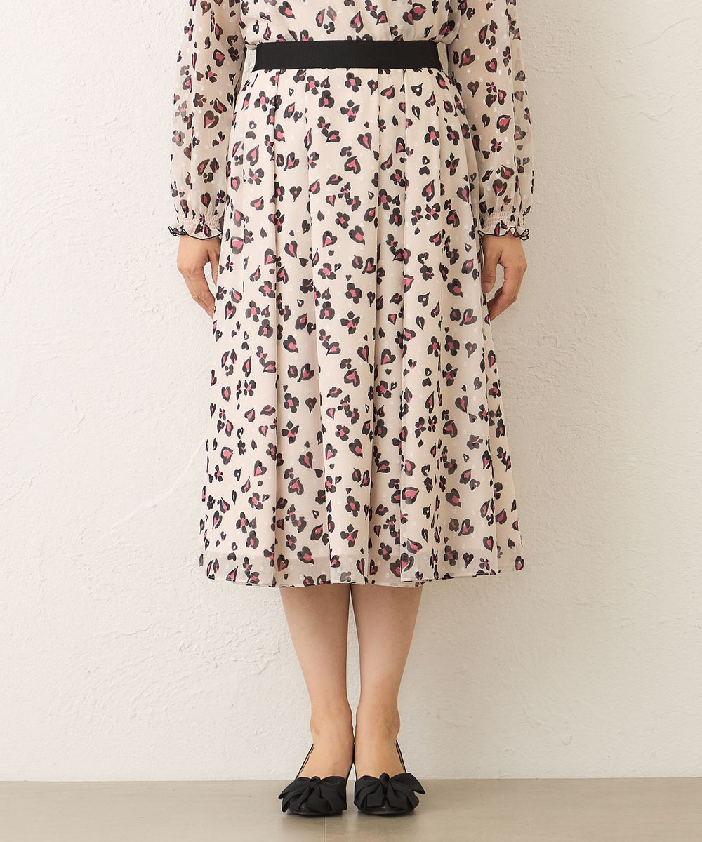 アニマルフラワー タックフレアスカート(スカート)｜TO BE CHIC