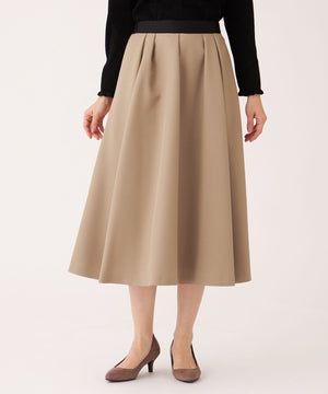 なないろ様 新品 TO BE CHIC 2023 グログランタックリボンスカート ランダムタック ツイルスカート(スカート)｜TO BE CHIC(トゥー ビー
