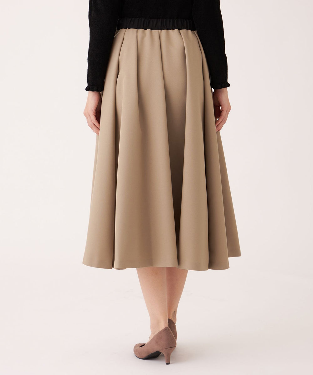 なないろ様 新品 TO BE CHIC 2023 グログランタックリボンスカート ランダムタック ツイルスカート(スカート)｜TO BE CHIC(トゥー ビー