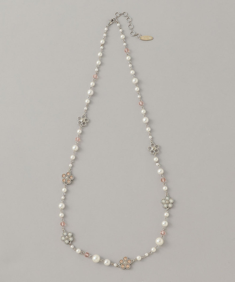 カラーパールリーフネックレス フラワービジューネックレス(小物・雑貨)｜TO BE CHIC(トゥー ビー