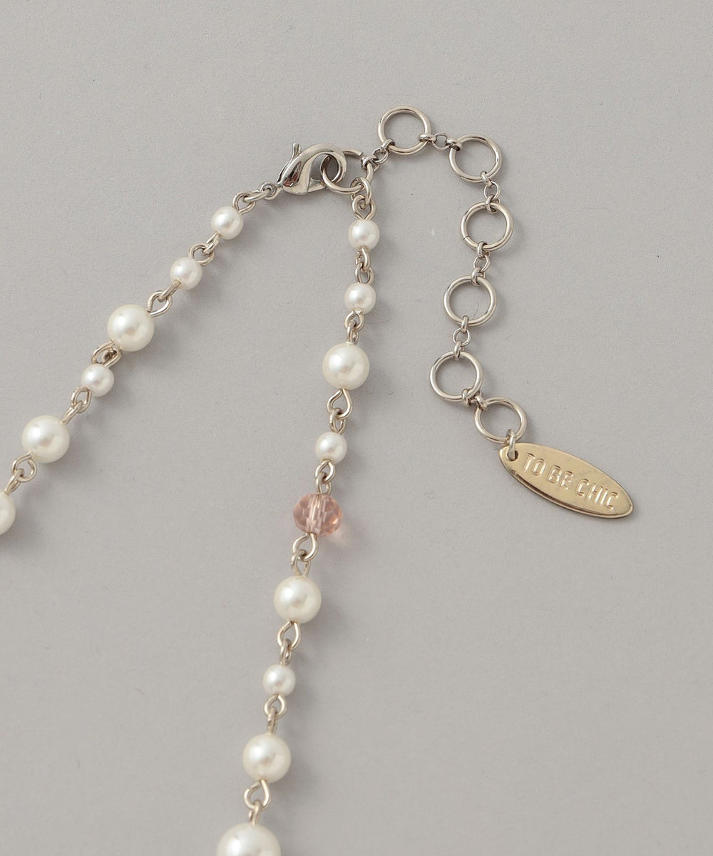 フラワービジューネックレス(小物・雑貨)｜TO BE CHIC(トゥー ビー