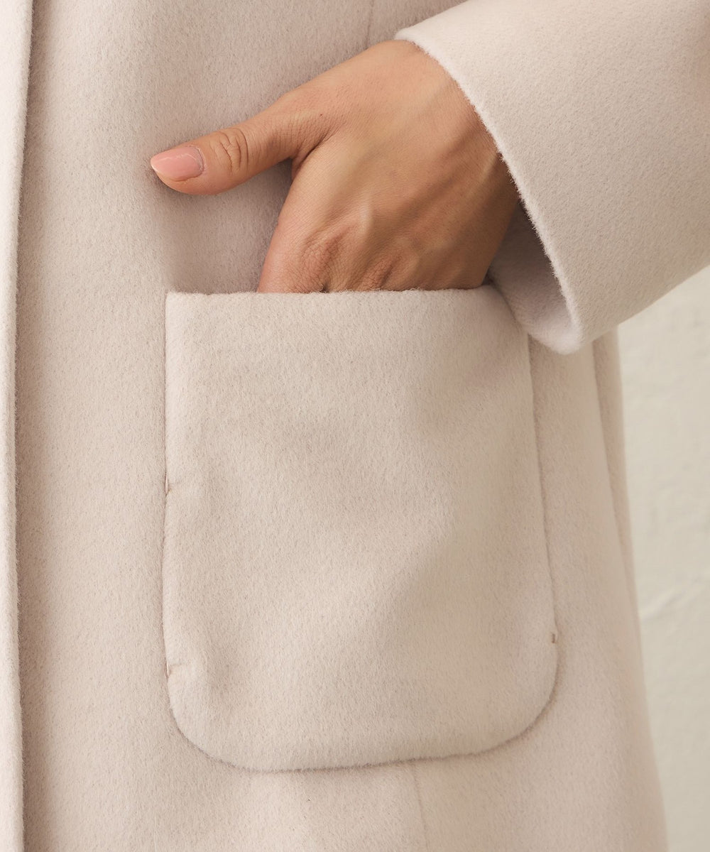 SOLEIL 三陽商会 アンゴラ ウール シャドーフォックス コート ファー L】ファーコンビ アンゴラウールコート(コート)｜TO BE CHIC(トゥー