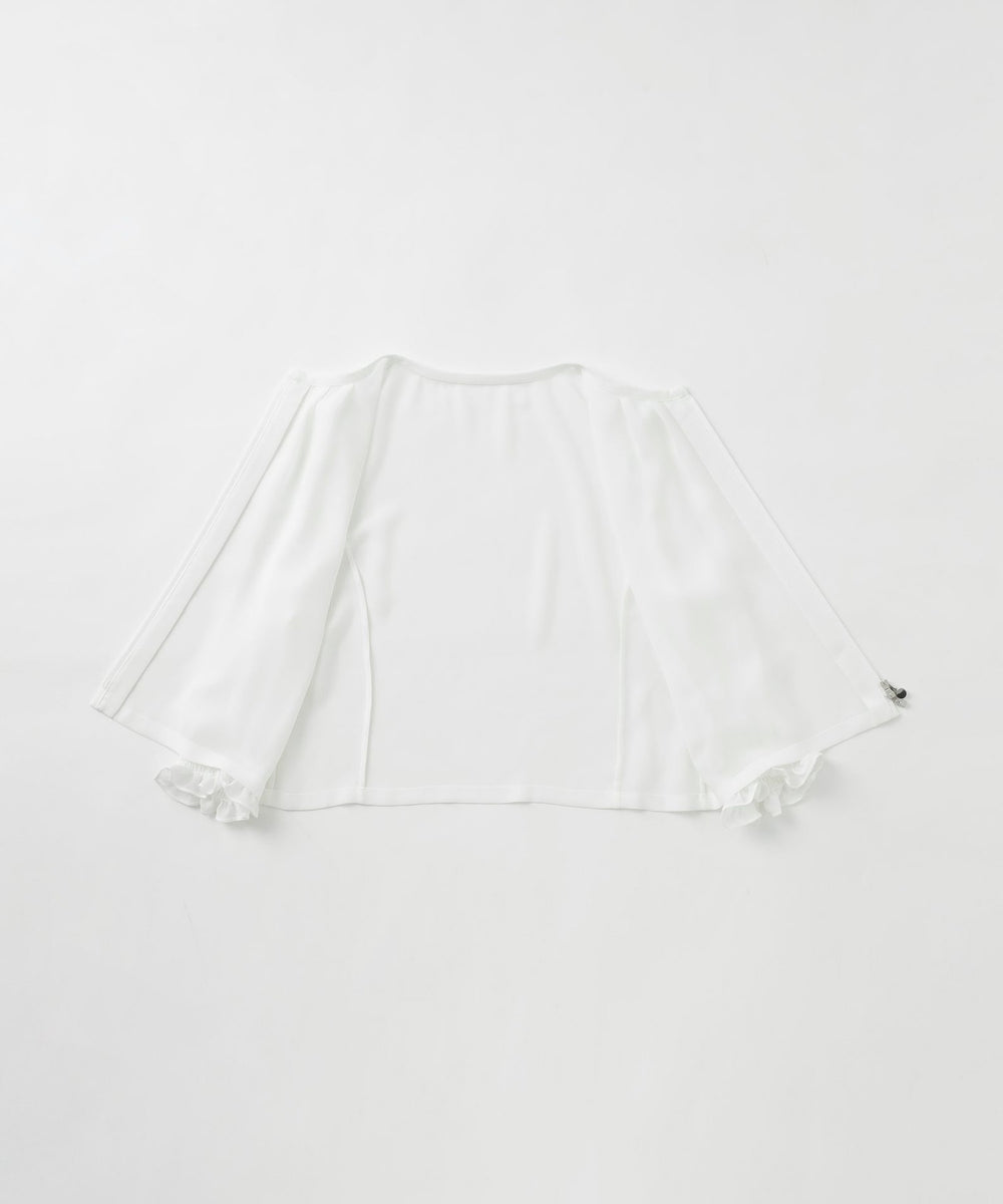 L】ジョーゼット ショートブルゾン(ブルゾン)｜TO BE CHIC(トゥー ビー