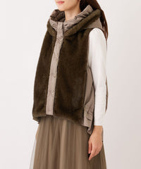 L】フェイクファー ドッキングジレ(ベスト)｜TO BE CHIC(トゥー ビー