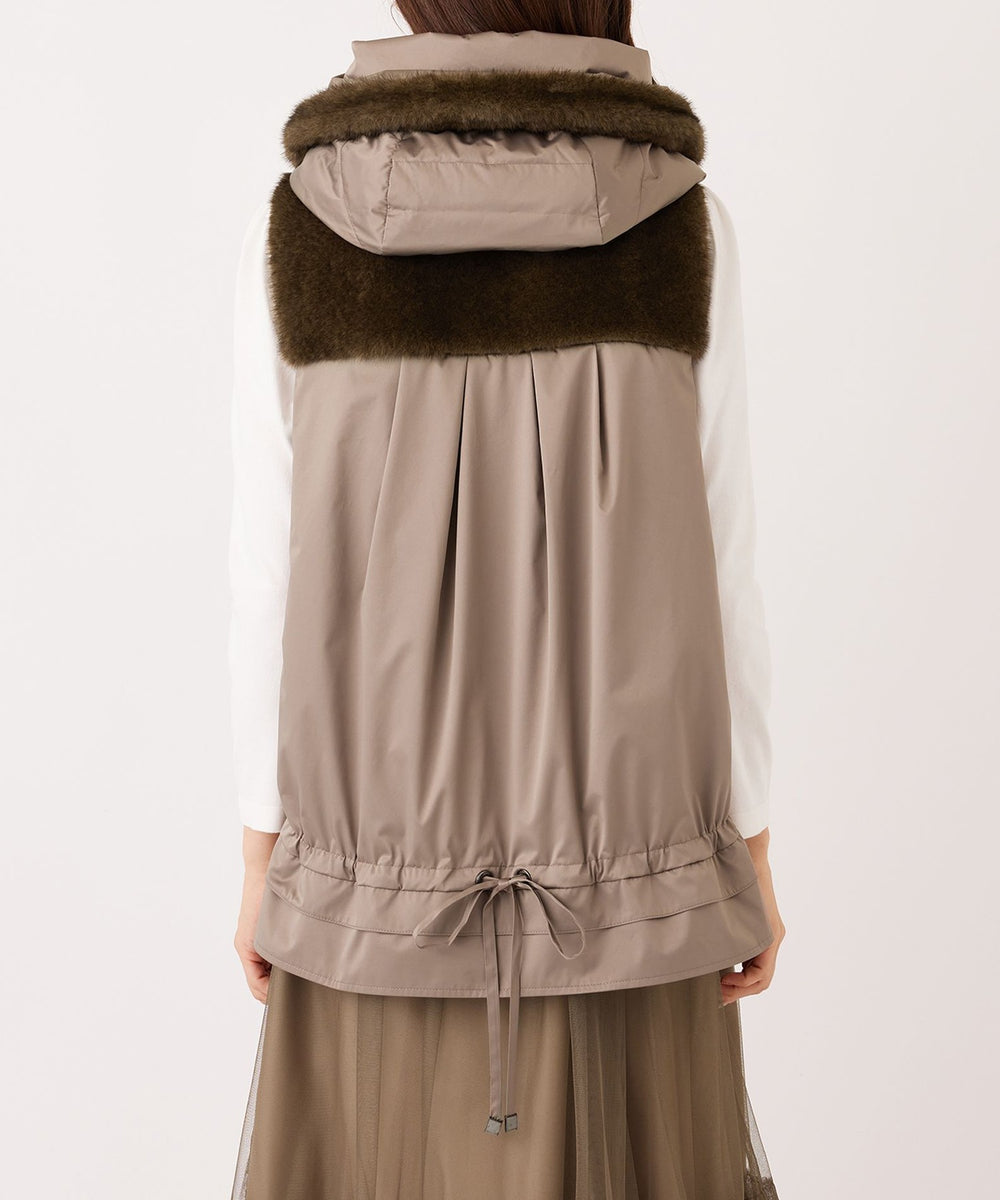 L】フェイクファー ドッキングジレ(ベスト)｜TO BE CHIC(トゥー ビー