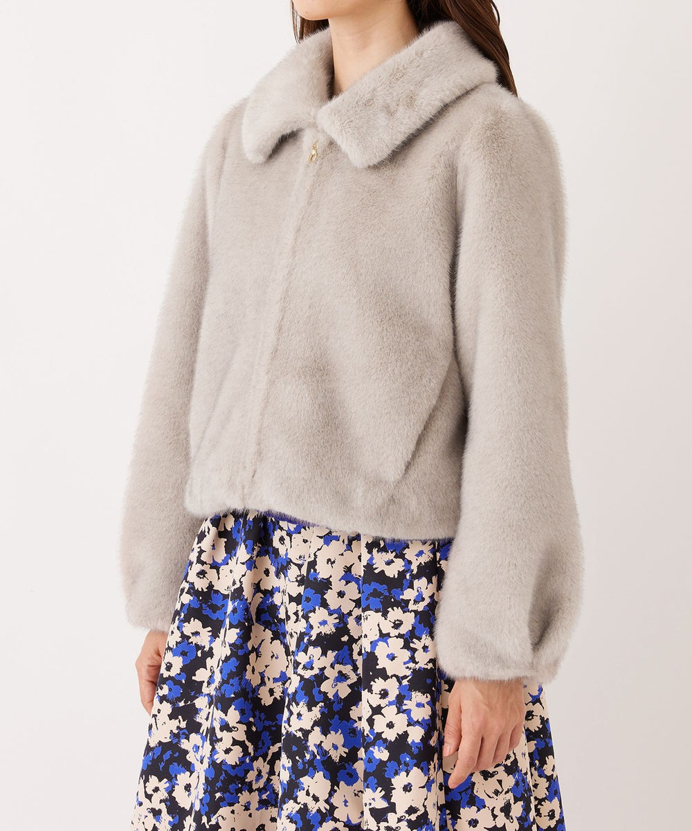 トゥービーシックブルゾン L】フェイクファー ステンカラーブルゾン(ジャケット)｜TO BE CHIC