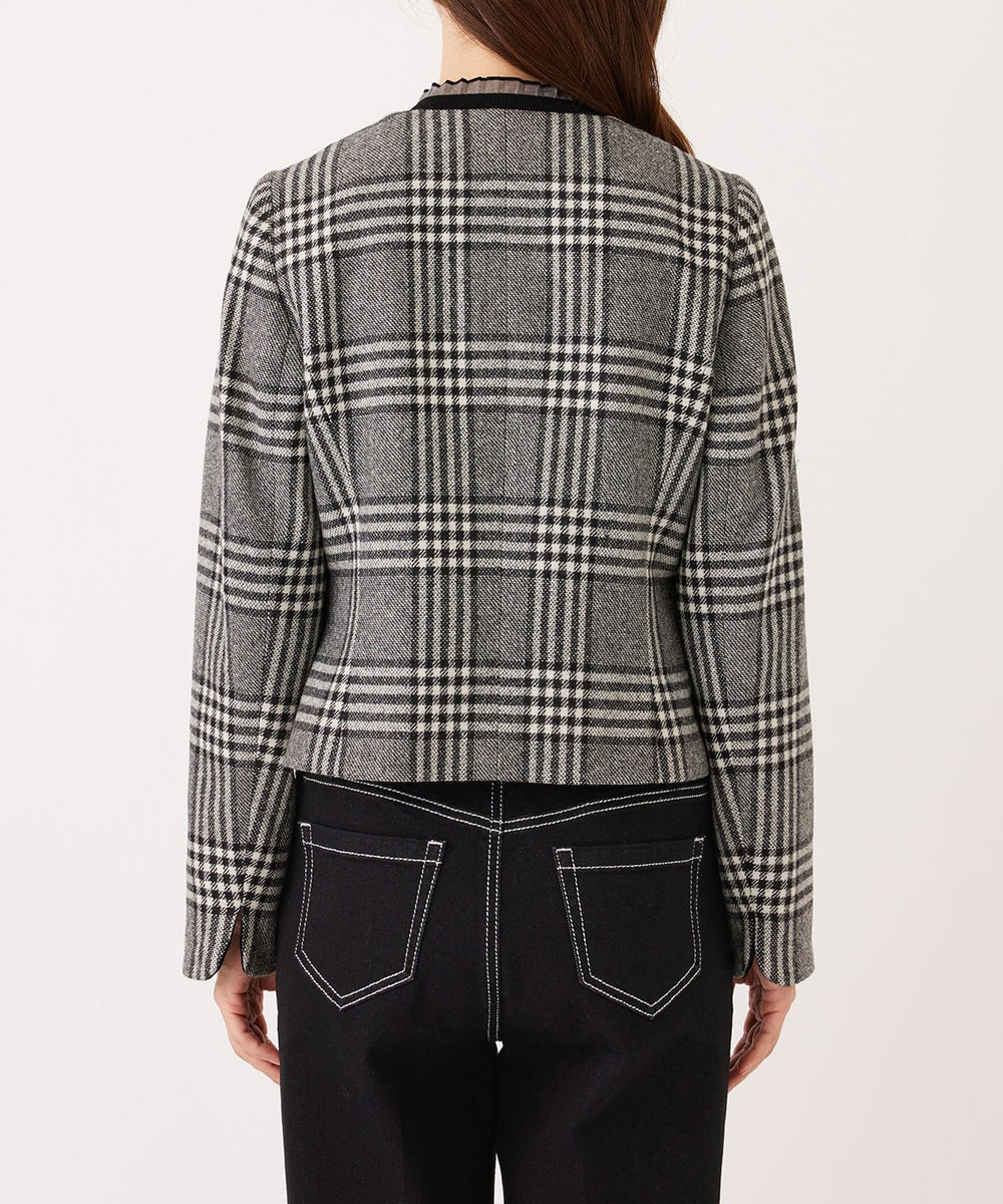 トゥービーシック TO BE CHIC ジャケット ブルゾン ノーカラー 44 TO