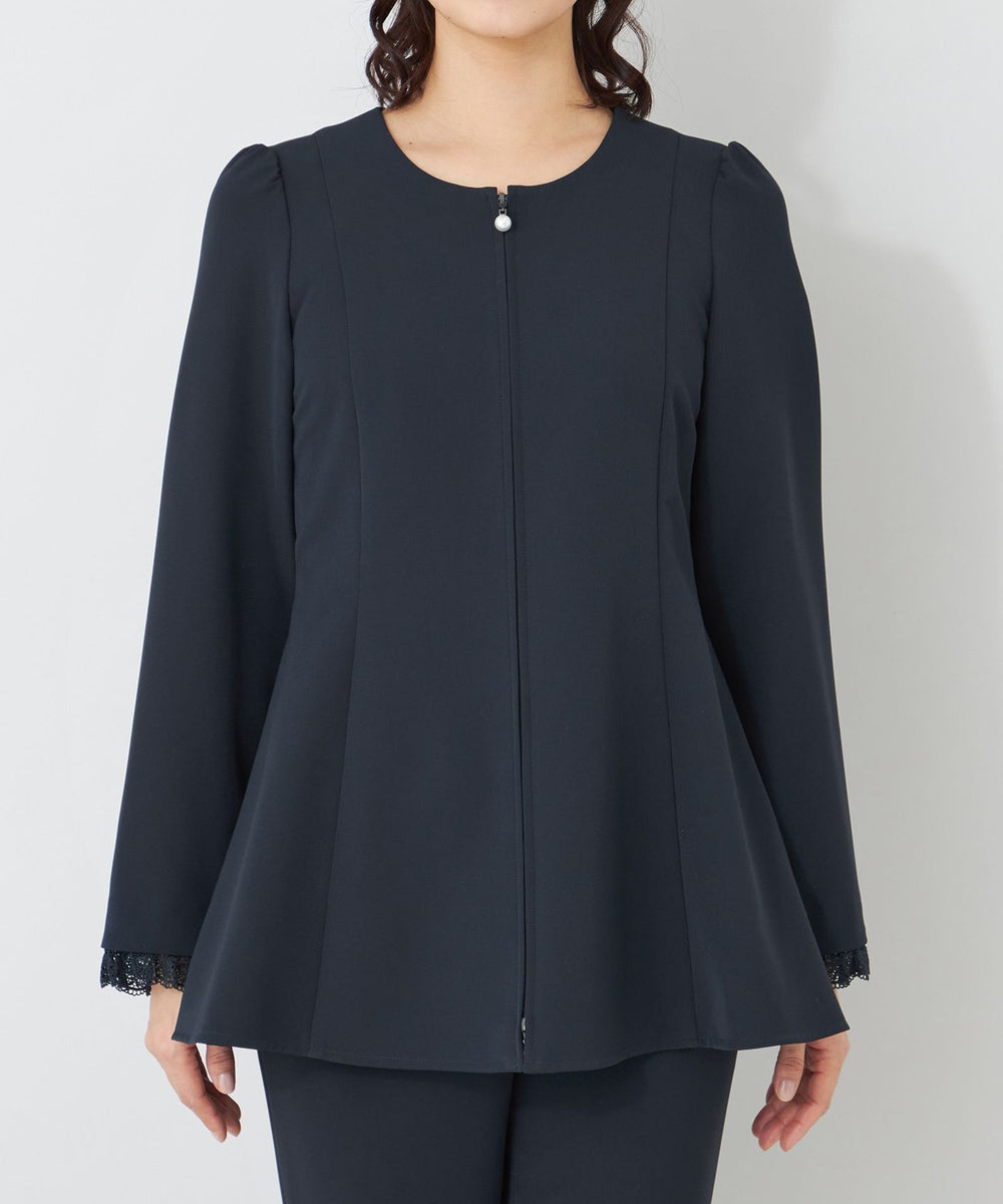 L】デュアルストレッチ ZIP チュニック(トップス)｜TO BE CHIC(トゥー