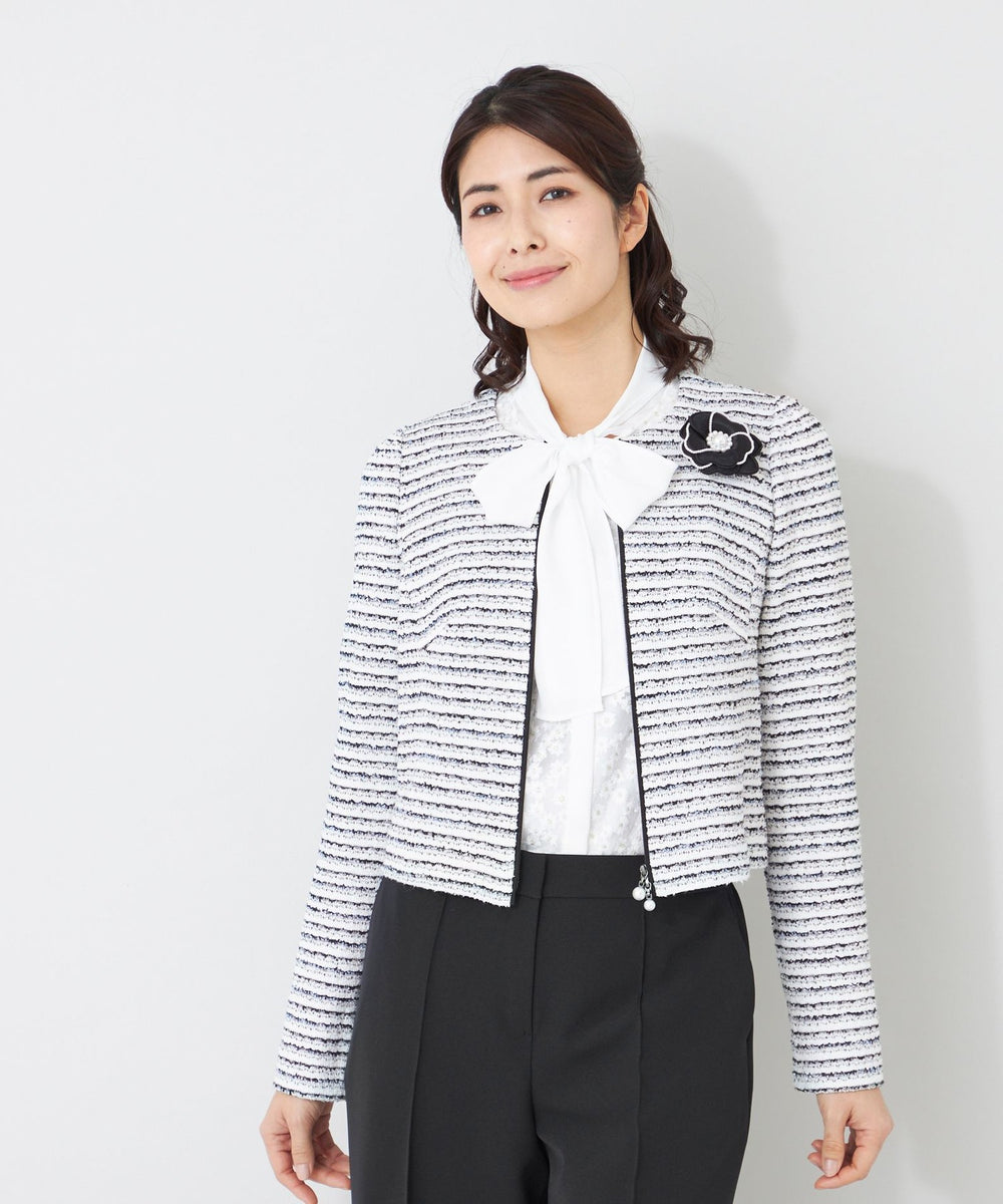 L】MIXツイード ジャケット(ジャケット)｜TO BE CHIC(トゥー ビー