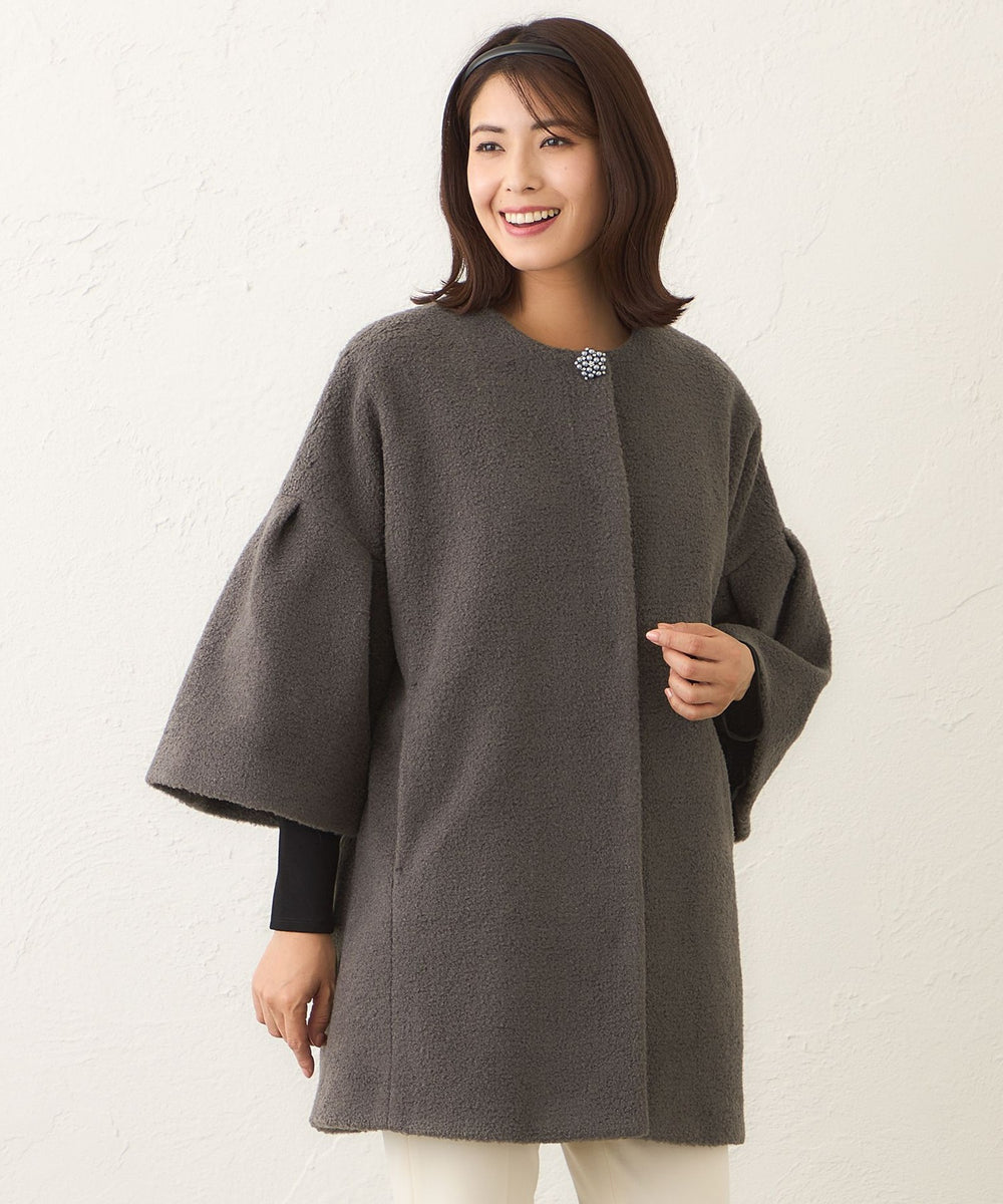 L】ベルスリーブカーリーコート(ジャケット)｜TO BE CHIC(トゥー ビー