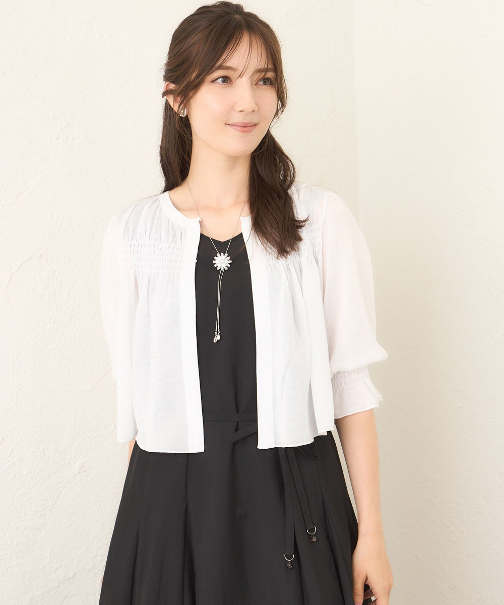 L】シャーリングショート ボレロ(トップス)｜TO BE CHIC(トゥー ビー