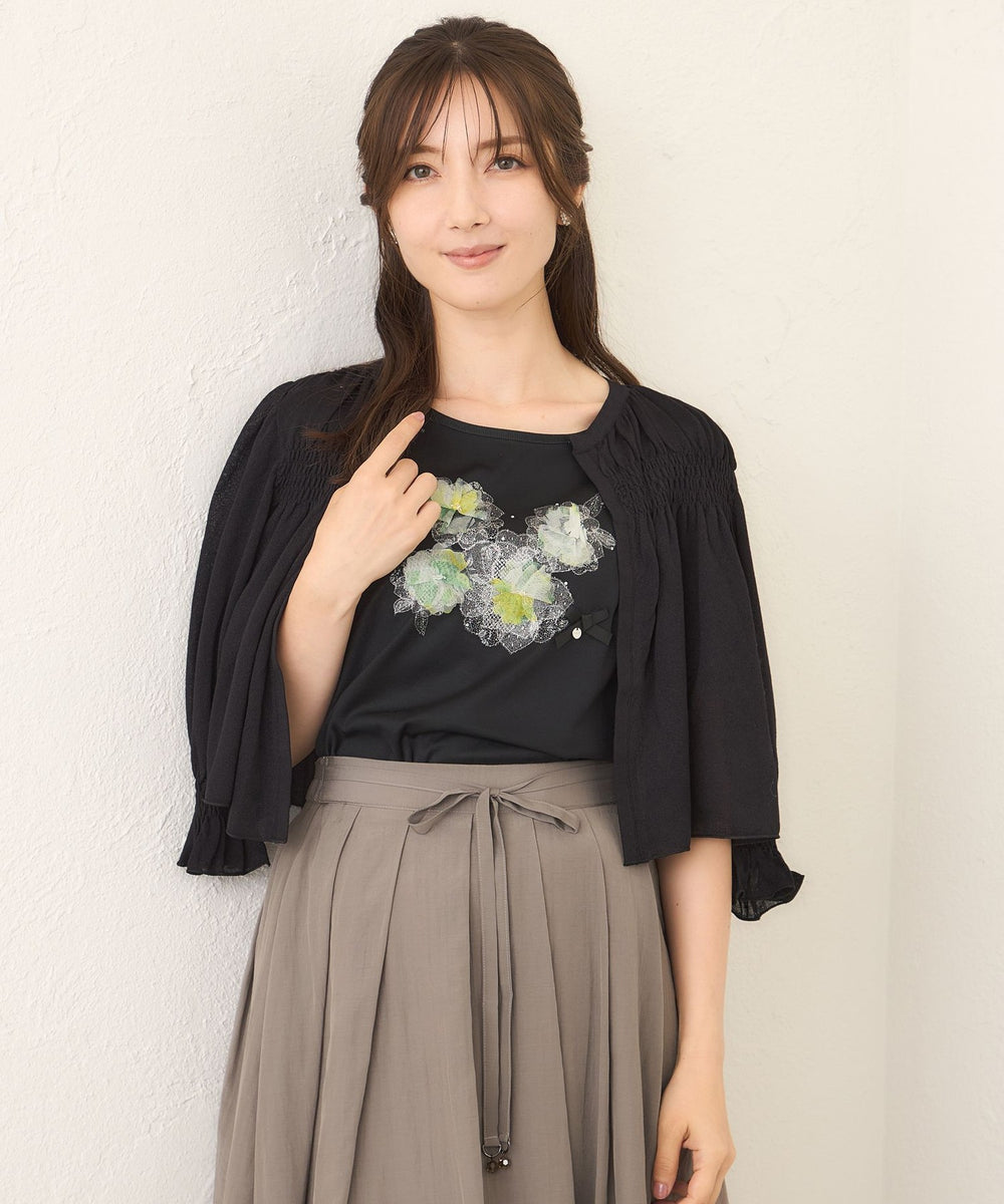 L】シャーリングショート ボレロ(トップス)｜TO BE CHIC(トゥー ビー