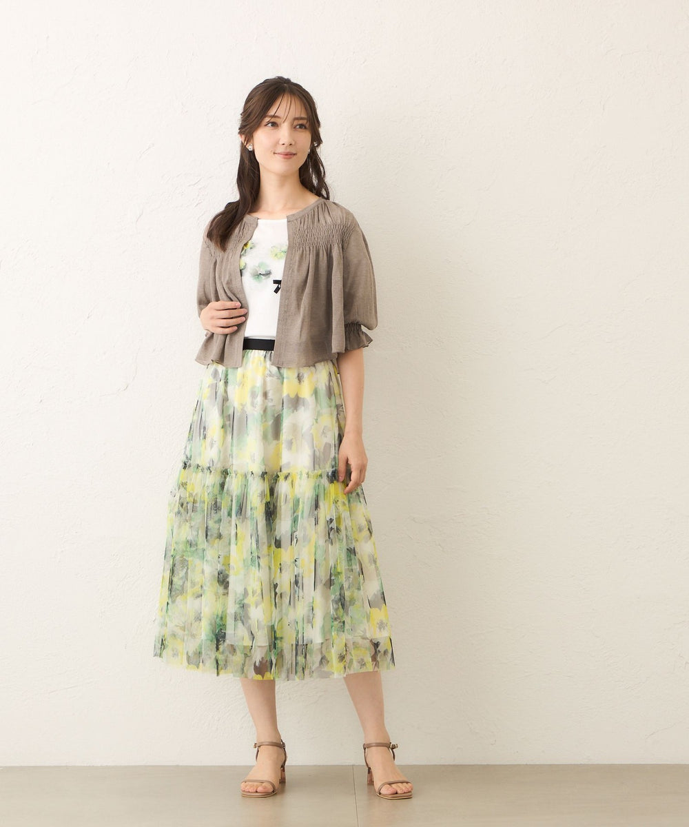 L】シャーリングショート ボレロ(トップス)｜TO BE CHIC(トゥー ビー