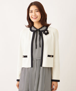 L】バイカラー ショートカーディガン(トップス)｜TO BE CHIC(トゥー