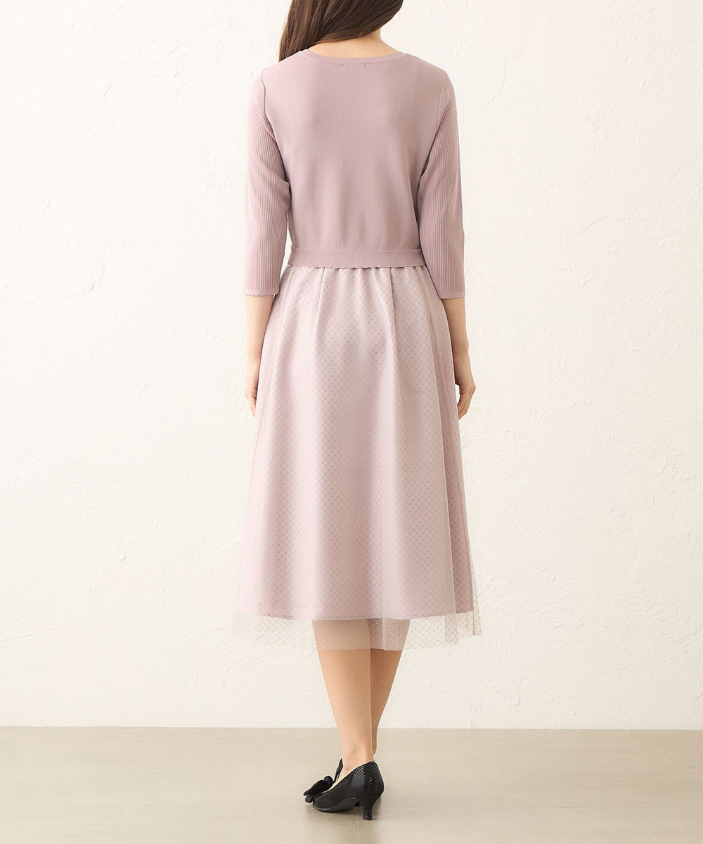 L】ニットコンビ チュールワンピース(ワンピース)｜TO BE CHIC(トゥー