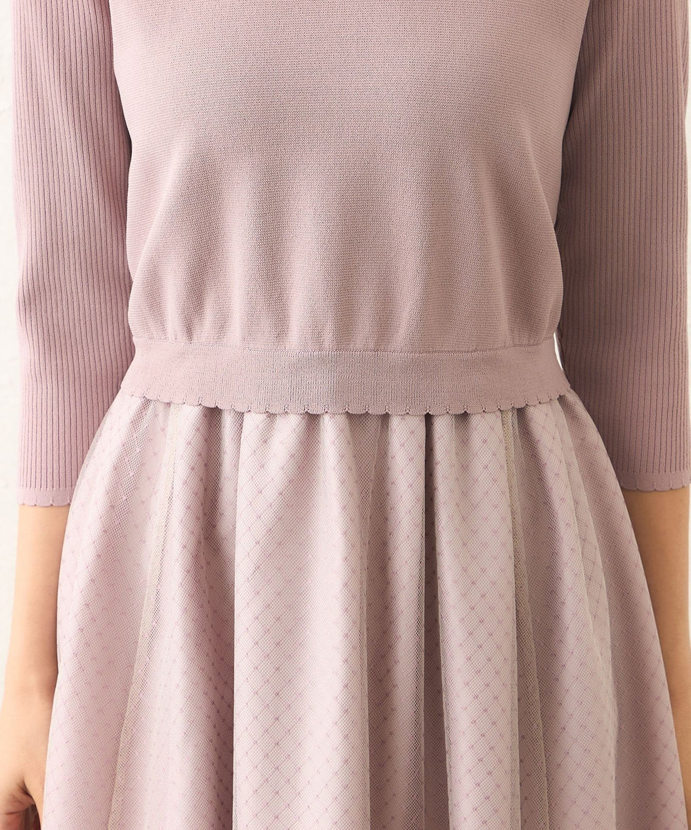 L】ニットコンビ チュールワンピース(ワンピース)｜TO BE CHIC(トゥー