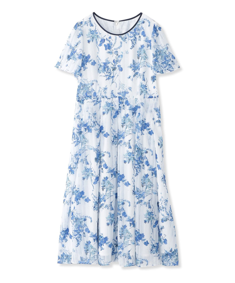 L】シフォンフラワープリント ワンピース(ワンピース)｜TO BE CHIC