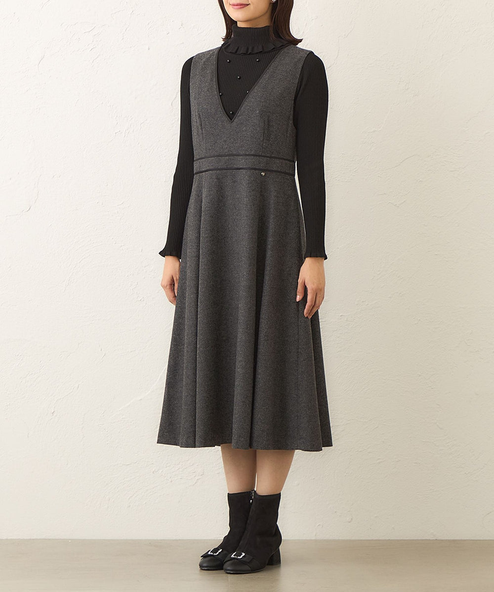 L】ホームスパン ジャンパースカート(ワンピース)｜TO BE CHIC(トゥー