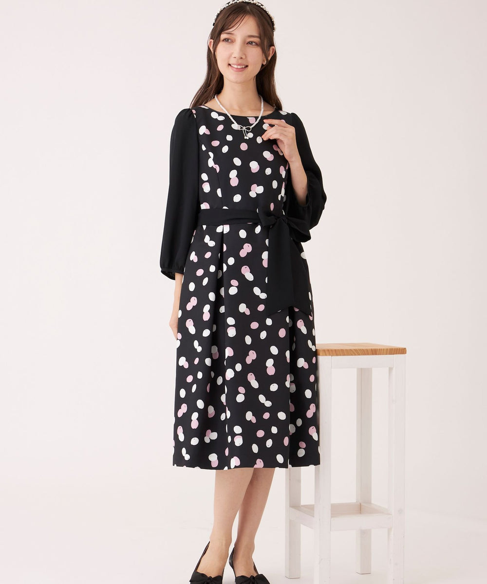 L】ランダムドット ワンピース(ワンピース)｜TO BE CHIC(トゥー ビー