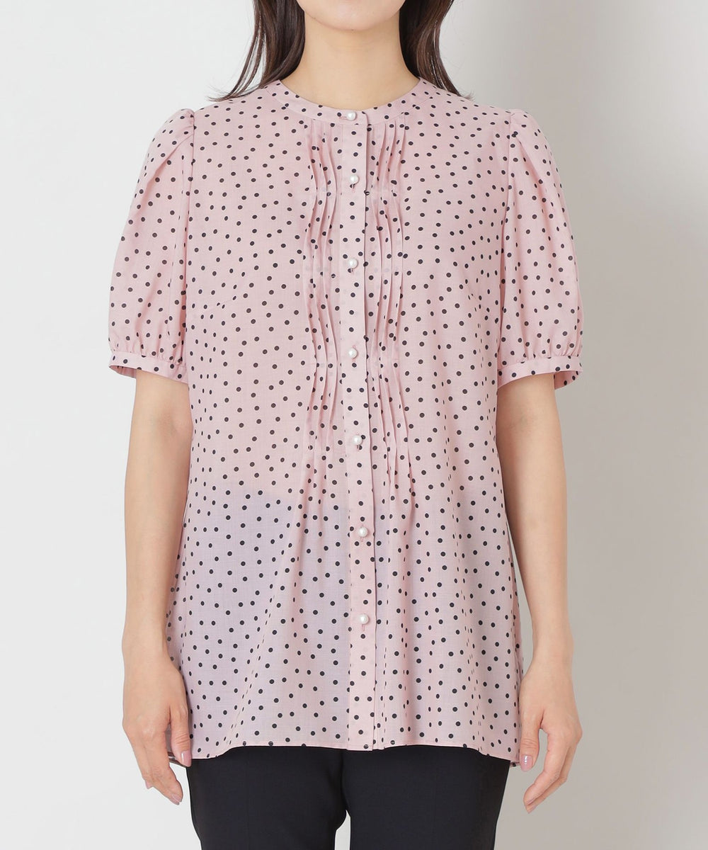 L】ランダムドット ピンタックブラウス(トップス)｜TO BE CHIC(トゥー