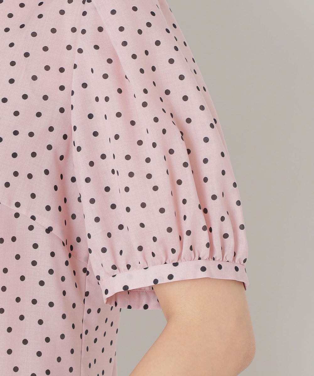 L】ランダムドット ピンタックブラウス(トップス)｜TO BE CHIC(トゥー