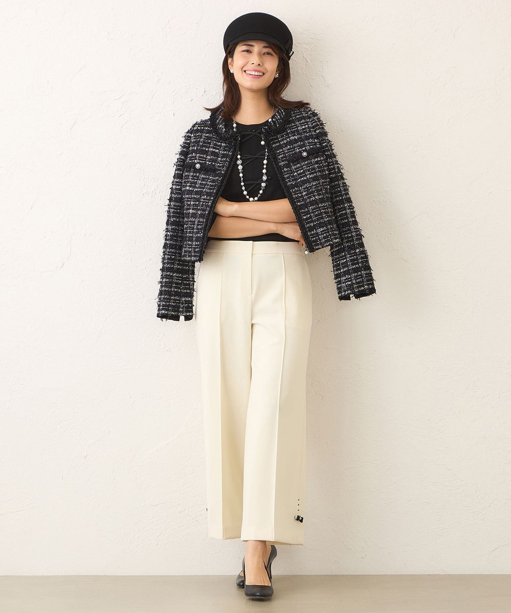 ❤️TO BE CHIC❤️パールビジューカットソー セール】 【L】ビジュー ロゴカットソー （その他トップス）｜TO BE