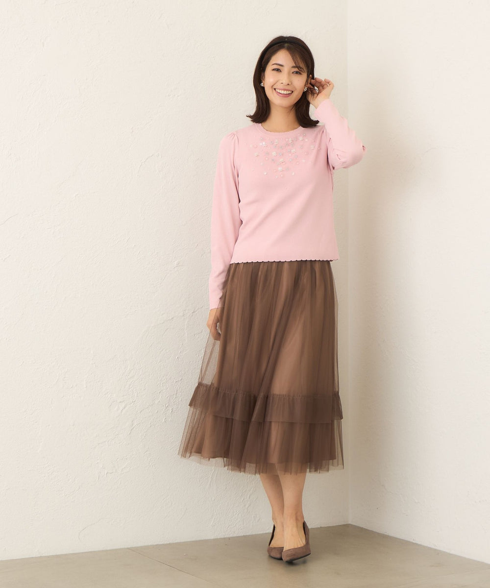 L】フロントビジュー ニット(トップス)｜TO BE CHIC(トゥー ビー