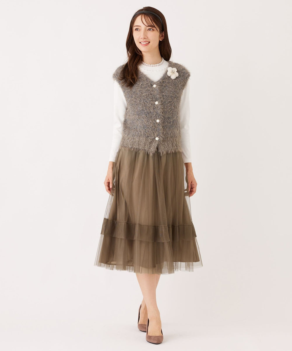 L】フェザーミックス 2WAYジレ(トップス)｜TO BE CHIC(トゥー ビー